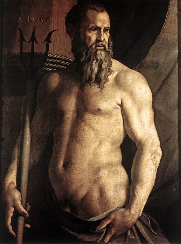 BRONZINO, Agnolo Portrait of Andrea Doria as Neptune df Sweden oil painting art